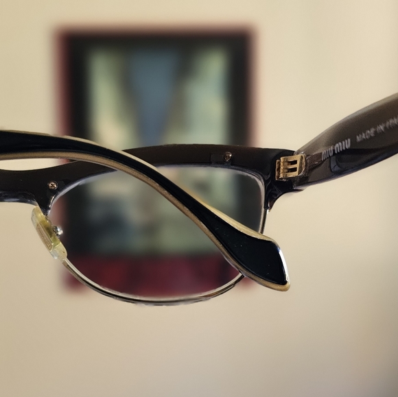 MIU MIU Glasses Classy Elegant Luxury Frames And Pink Velour Case 👓 - Picture 4 of 9